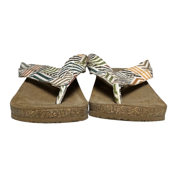 Taos Link Sandals Women's Size 10-10.5 EU 41 Multi Geometric Wedge Thong - Picture 6 of 12